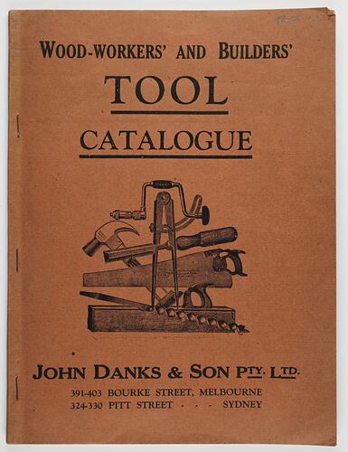 Front cover illustrated with hand tools for woodworking