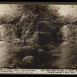 Stereograph - 'Bridge Across the Dargle, Co. Wicklow, Ireland', circa 1910