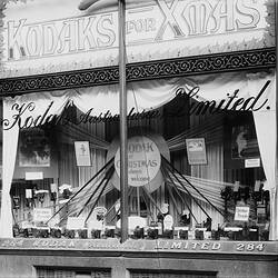 Glass Negative - Kodak Australasia Ltd, Christmas Shopfront Display, Block Arcade, 284 Collins Street, Melbourne, 1911 - 1920