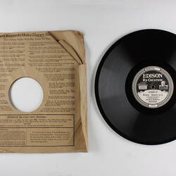 Disc Recording - Edison, Double-Sided, Priere & Rondo Sonate in G,1920-1929.
