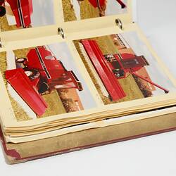Photograph Album of harvesting equipment.