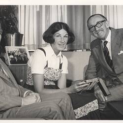 Photograph - Kodak Australasia Pty Ltd, Helen Luke with Dr. Gerry Johnston & Mr. John Chester, 19 Nov 1979
