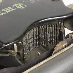 Detail of old fashioned typewriter.