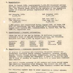 Memorandum - Public Information Division, International Refugee Organization (IRO), Germany, 30 Sep 1948