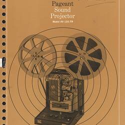 Cover page with image of projector and spiral.
