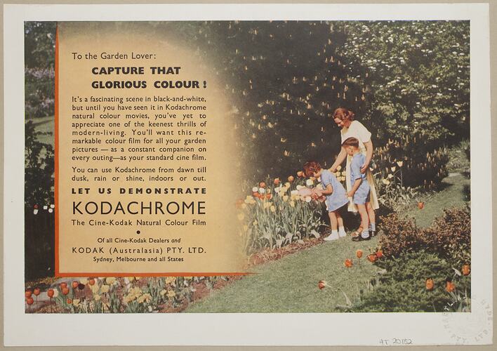 Leaflet - 'To the Garden Lover, Capture that Glorious Colour'