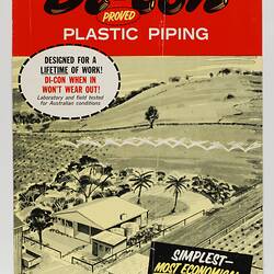 Front cover with illustration and printed text.