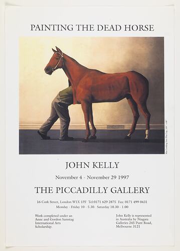 Poster - Piccadilly Gallery, Painting the Dead Horse, John Kelly, 1997