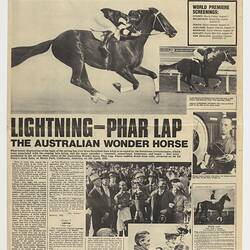 Souvenir Newspaper - Edley Ventures, Special Phar Lap Edition, 1983