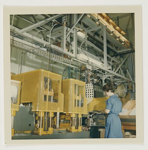 Slide 213, 'Extra Prints of Coburg Lecture', Cardboard Ready-Mount Machine, Kodak Factory, Coburg, circa 1960s