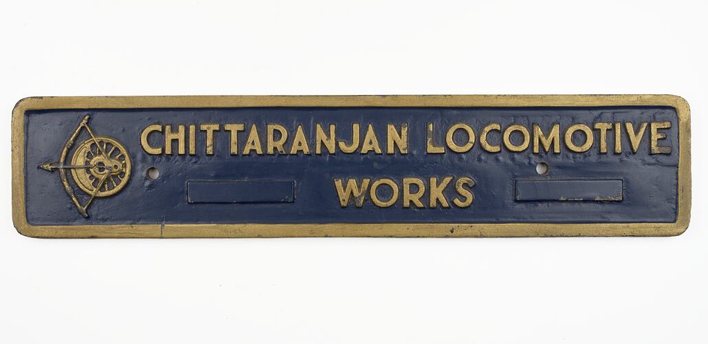 Locomotive Builders Plate - Chittaranjan Locomotive Works, Chittaranjan, India, circa 1950s-1970s