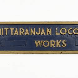 Locomotive Builders Plate - Chittaranjan Locomotive Works, Chittaranjan, India, circa 1950-1980