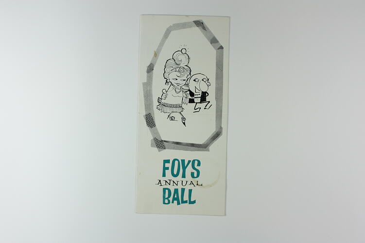 Menu - Foys Annual Ball, Melbourne, circa 1958
