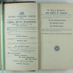 Open book with white pages and black printed text on both sides. Page 3.