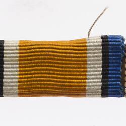 Riband Bar - World War I, Great Britain, Private Stanley Frank Greves, 1919 - Obverse
