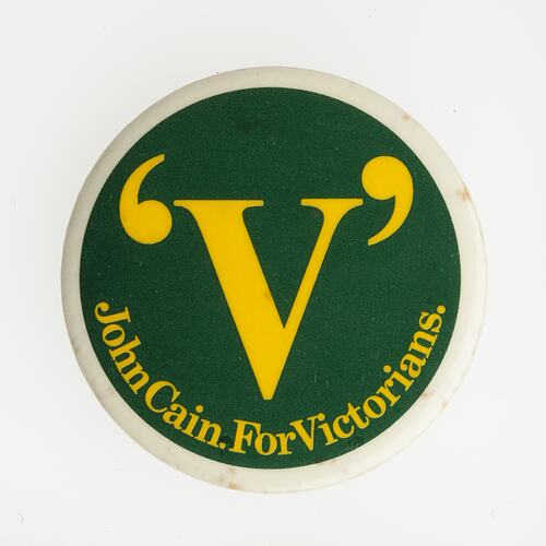 Badge - John Cain for Victorians (part of)
