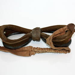 Pair of goggles, back view.