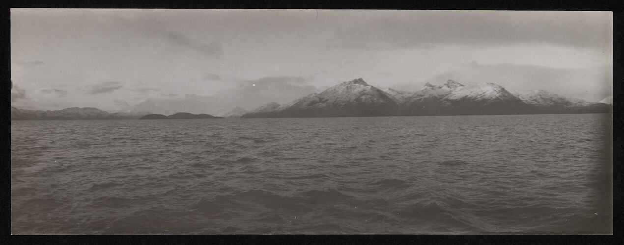 Taken from aboard the 'Fortunato Viego' somewhere between Magallanes [Punta Arenas] to Navarino Island, May-July 1929