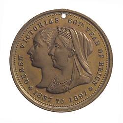 Medal - Diamond Jubilee of Queen Victoria, Shire of Bellarine, Victoria, Australia, 1897