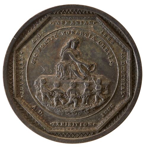 Medal - Tasmanian Juvenile Industrial Exhibition Silver Prize, 1883 AD