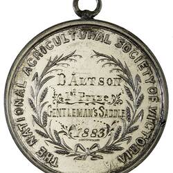Medal - National Agricultural Society of Victoria Silver Prize, 1883 AD