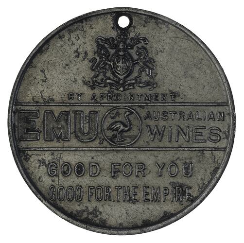 Medal - George V Jubilee, Emu Wines, 1935 AD