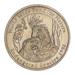 Medal - Endangered Species, Palm Cockatoo Westpac Bank 175th Anniversary, 1992 AD