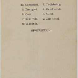 School Report - 'Rapport', Hendrika Perdon, Rotterdam, The Netherlands, 1945-46