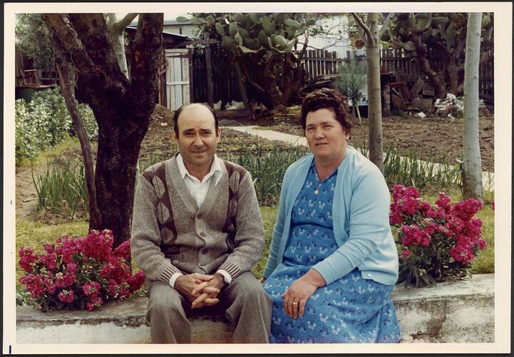 Domenico & Domenica Annetta in their Backyard, Reservoir, circa 1984
