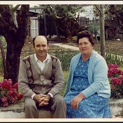 Digital Photograph - Domenico & Domenica Annetta in their Backyard, Reservoir, circa 1984