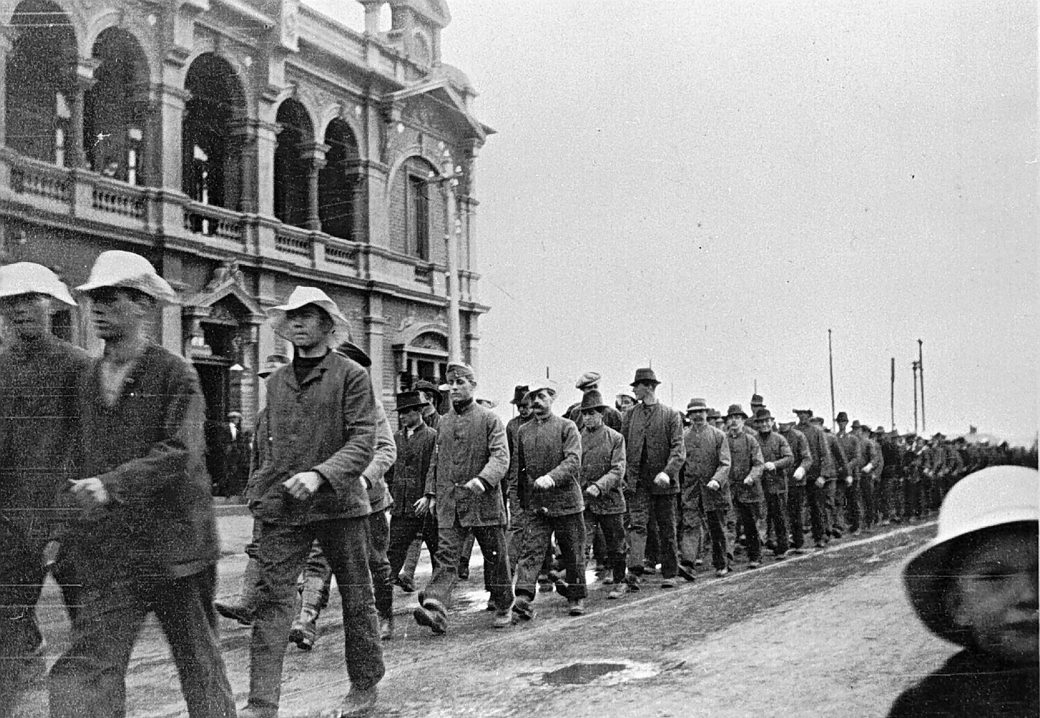 Negative - Soldiers of the Australian Army Service Corps Marching ...