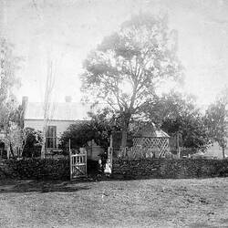 Negative - Children in Front of 'Cherry Brae' Farm, Pomborneit North, Victoria, 1894