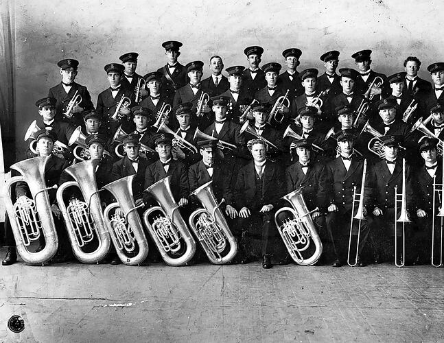 Newport workshops band, Ballarat, 1923.