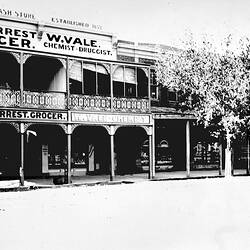 Negative - Harry Forrest's Grocery Store, Bendigo, Victoria, Apr 1898