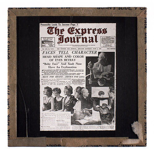 Lantern Slide - Universal Opportunity League, 'The Express Journal'