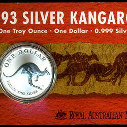Specimen Coin - 1 Dollar, Silver Kangaroo Dollar, Australia, 1993
