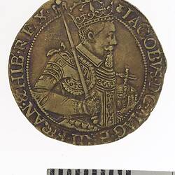 Unite (1603-1625), James VI, Scotland, Diam. 3.6 cm (Obverse)