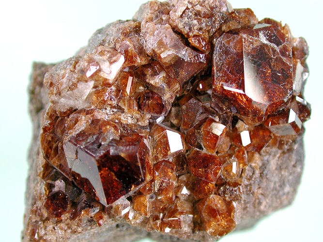 Detail of clear red crystals.