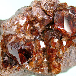 Detail of clear red crystals.