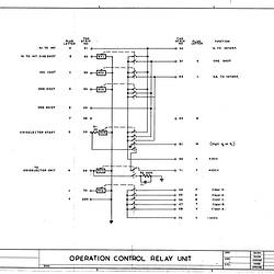 Schematic Diagram - CSIRAC Computer, 'Operation Control Relay Unit', C22992, 1948-1955