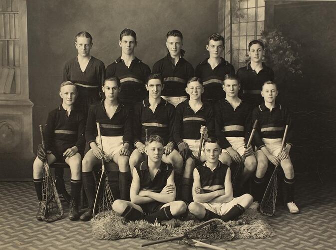 Digital Photograph - Essendon Boys Lacrosse Team, 1934
