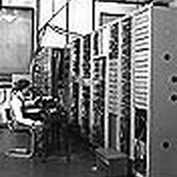 Photograph - CSIRAC Computer, Trevor Pearcey and CSIRAC, 21 Sep 1951