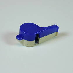 Whistle - Blue and Cream Plastic