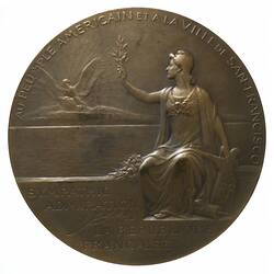 Medal - San Francisco Earthquake, by Louis Bottee, France, 1906