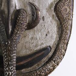 Stool, Papua New Guinea (detail of nose and mouth)