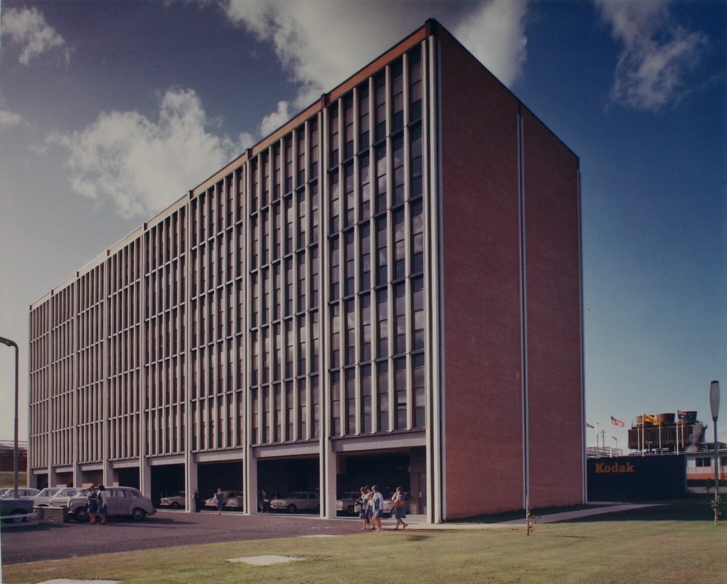 Photograph Kodak Australasia Pty Ltd, Exterior View of Building 8 & Car Park, Head Office