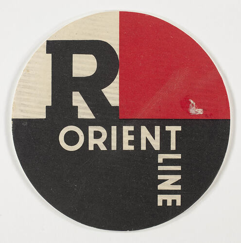 Baggage Label - Orient Line, circa 1950s