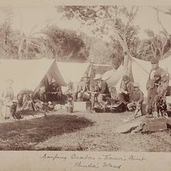 Photograph - 'Camping Quarters, Trousers Point, Flinders Island', 1893