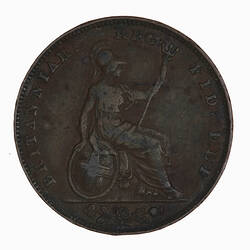 Coin - Farthing, Queen Victoria, Great Britain, 1845 (Reverse)