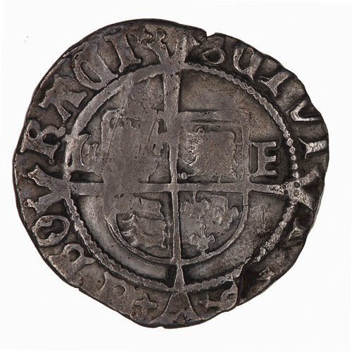 Coin - 1/2 Groat, Henry VIII, England, Great Britain, 1531 - 1544 (Reverse)